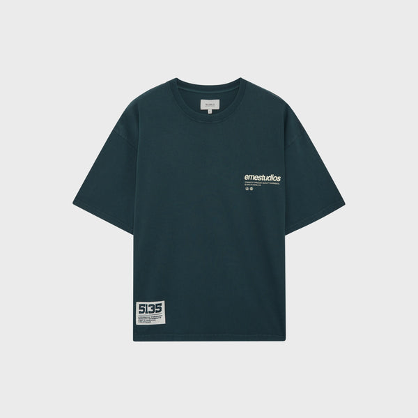 Open Up Petrol Oversized Tee - Eme Studios