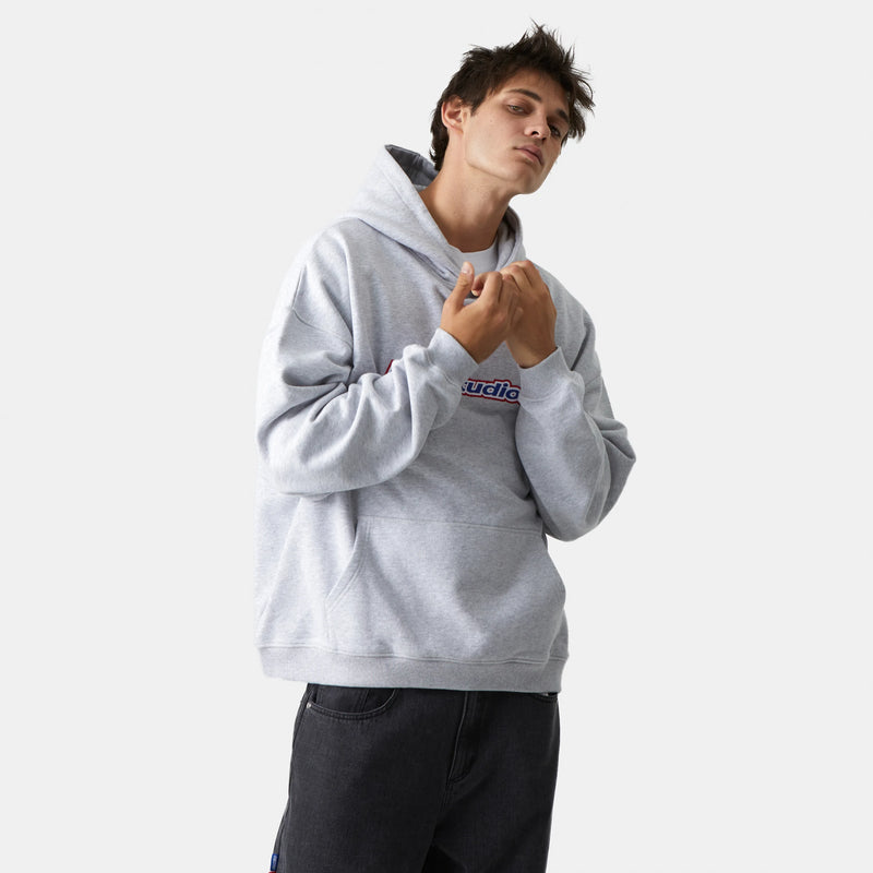 Box Heather Grey Oversized Hoodie - Eme Studios