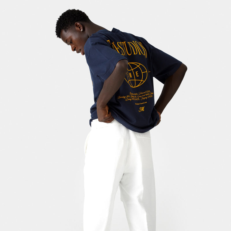 Globe Navy Oversized Tee - Eme Studios