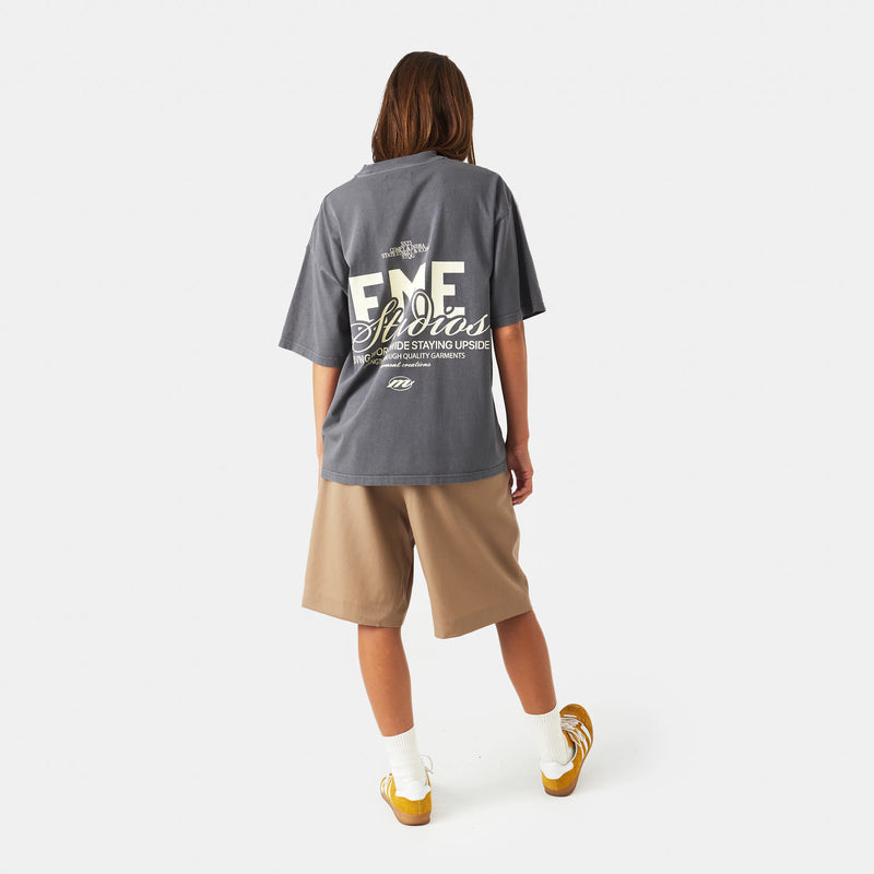 Grateful Black Oyster Oversized Tee - Eme Studios