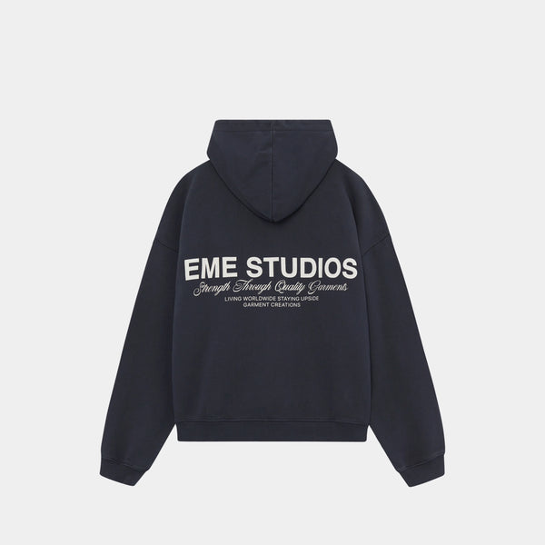 Iconic Navy Oversized Hoodie - Eme Studios