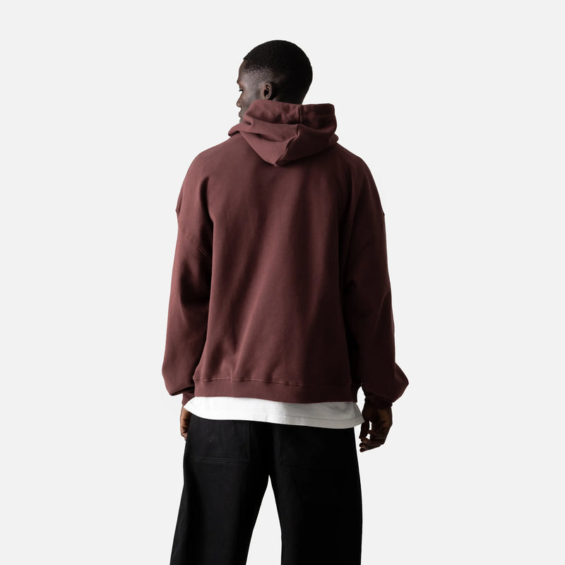 Chester Burgundy Oversized Hoodie - Eme Studios