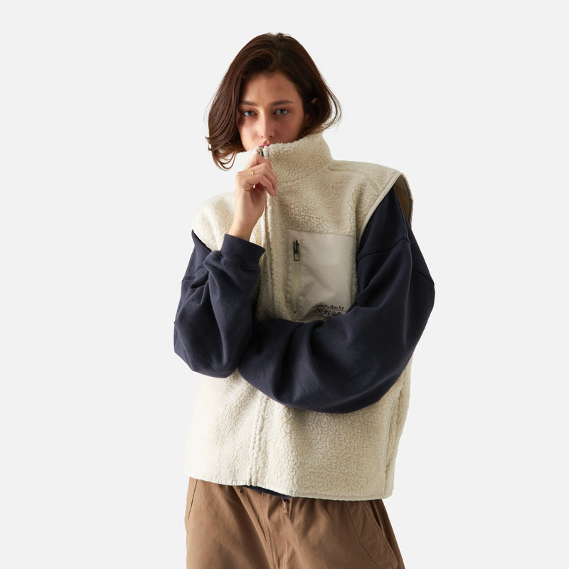 Antartic Off Sand Sherpa Vest - Eme Studios
