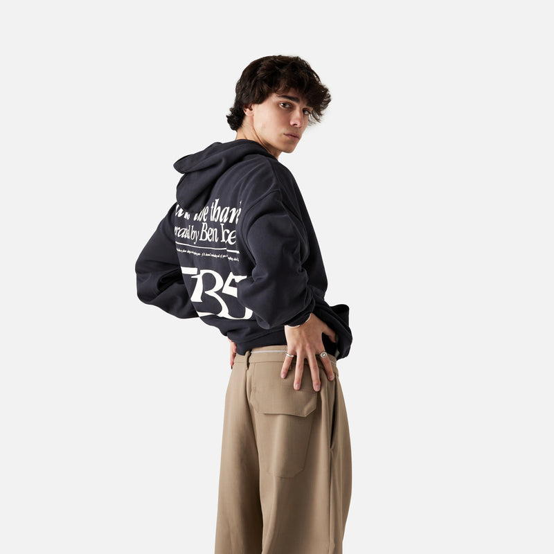 5135 Navy Oversized Hoodie - Eme Studios